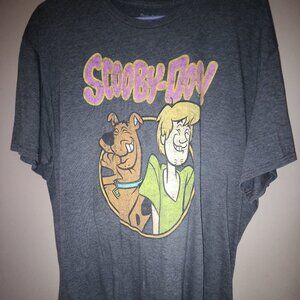 DARK GRAY SCOOBY DOO/ SHAGGY T-SHIRT SIZE 2XL